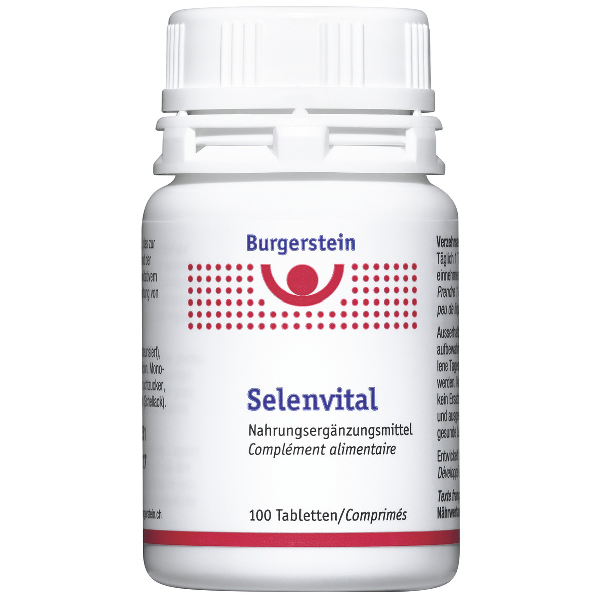 Burgerstein Selenvital Tablette 100 Stück | Nahrungsergänzung | Schutz vor oxidativem Stress | Immunsystem | Schildrüsenfunktion | Haare & Nägel
