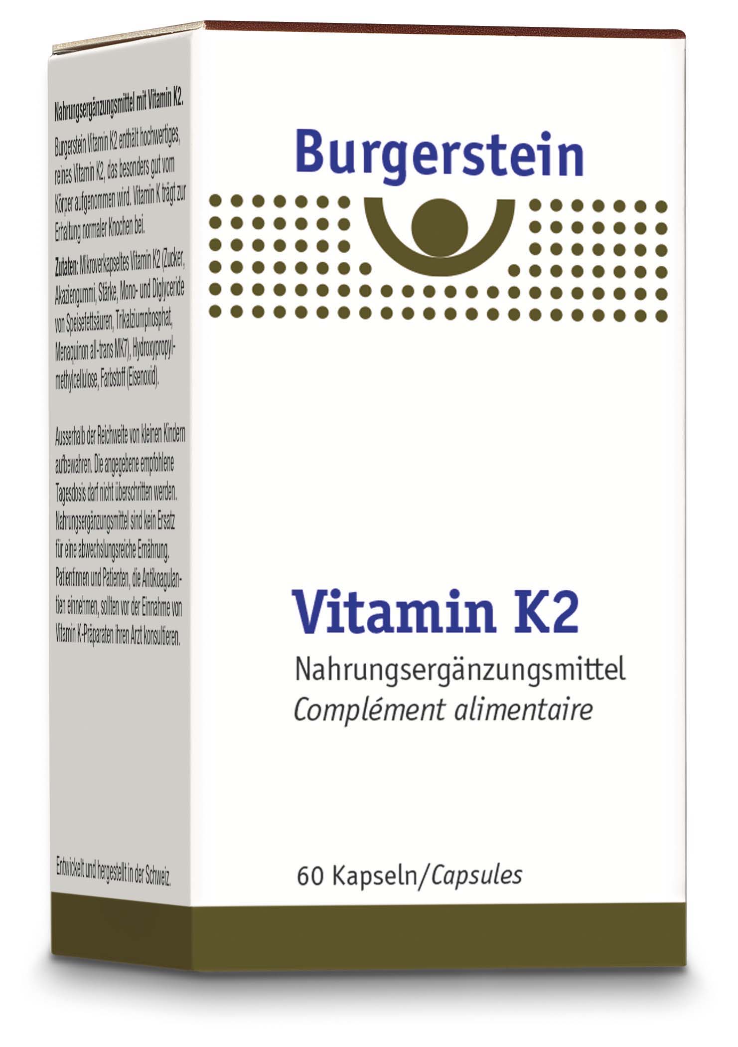 Image of Burgerstein Vitamin K2 Weichkaps 180 mcg Ds 60 Stk