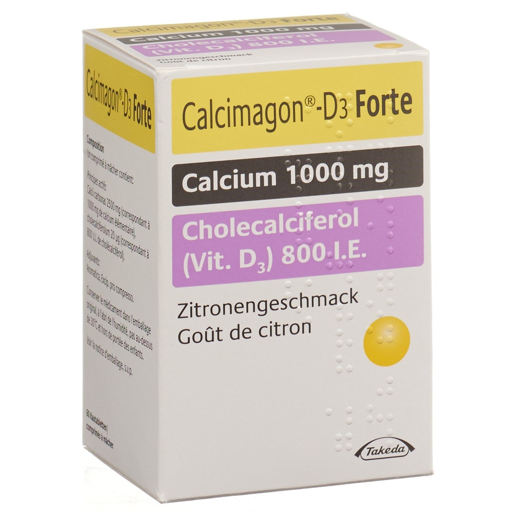 Calcimagon D3 Forte compresse masticabili limone scatola 60 pezzi
