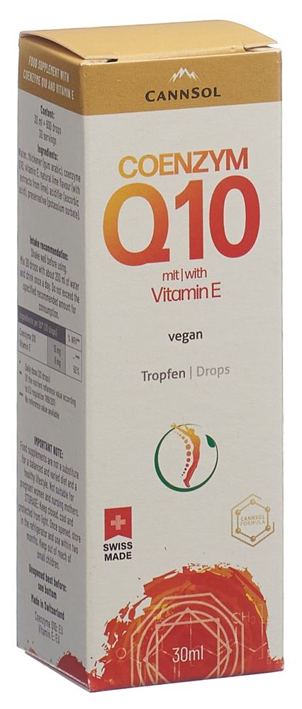 Image of CannSol Coenzym Q10 mit Vitamin E wasserlöslich optimale Bioverfügbarkeit Pip Fl 30 ml