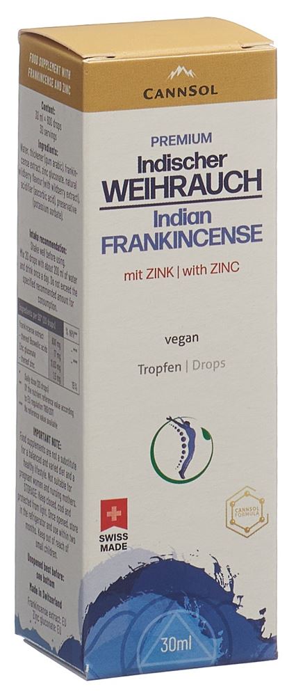 CannSol Indischer Weihrauch mit Zink wasserlöslich optimale Bioverfügbarkeit Pip Fl 30 ml
