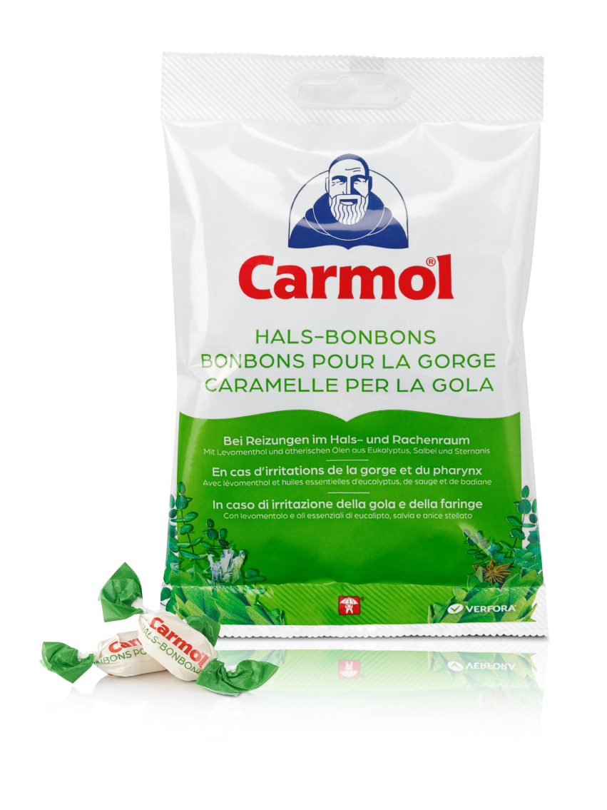 Carmol bonbons pour la gorge 12 sach 75 g