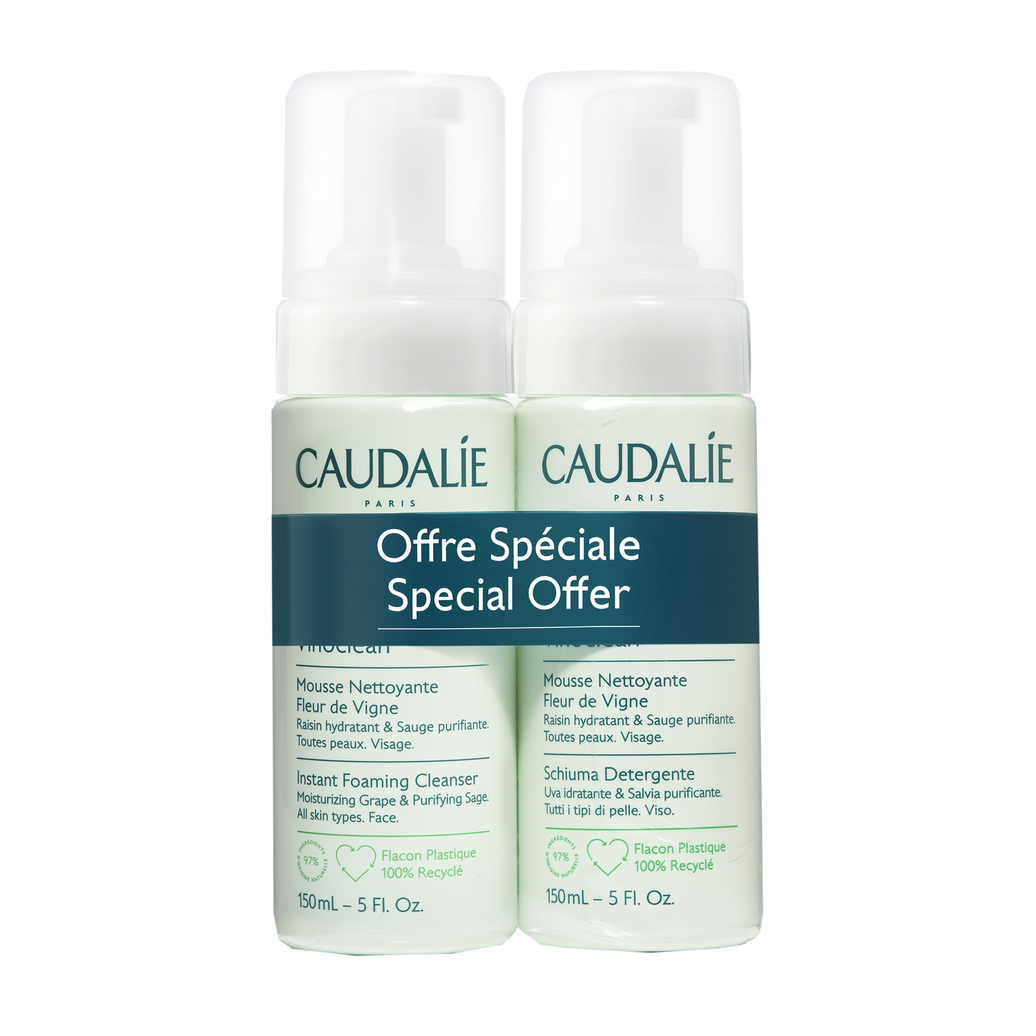 Image of Caudalie Demaquillage Duo Vinoclean Fleur Vigne