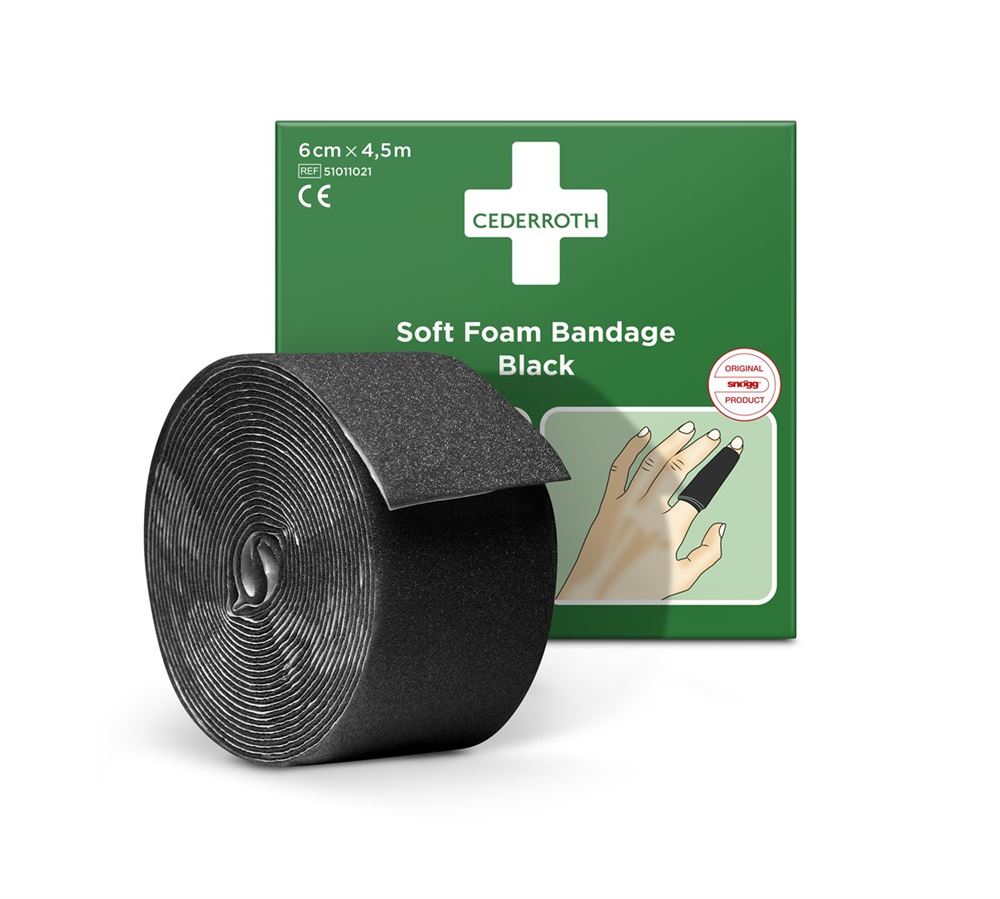 Image of Cederroth Soft Foam Bandage 6cmx4.5m schwarz