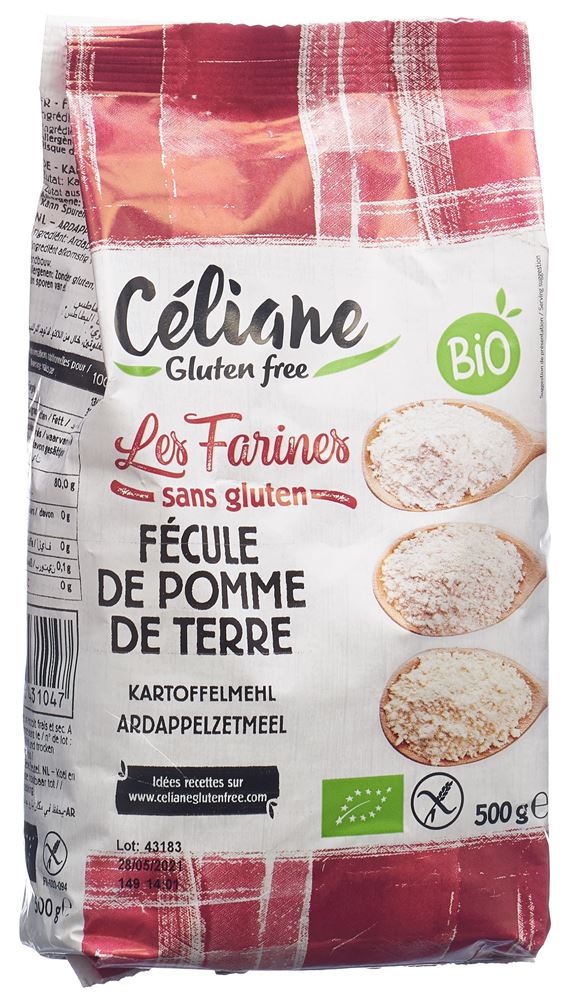 Céliane fécule de pomme de terre sans gluten bio 500 g
