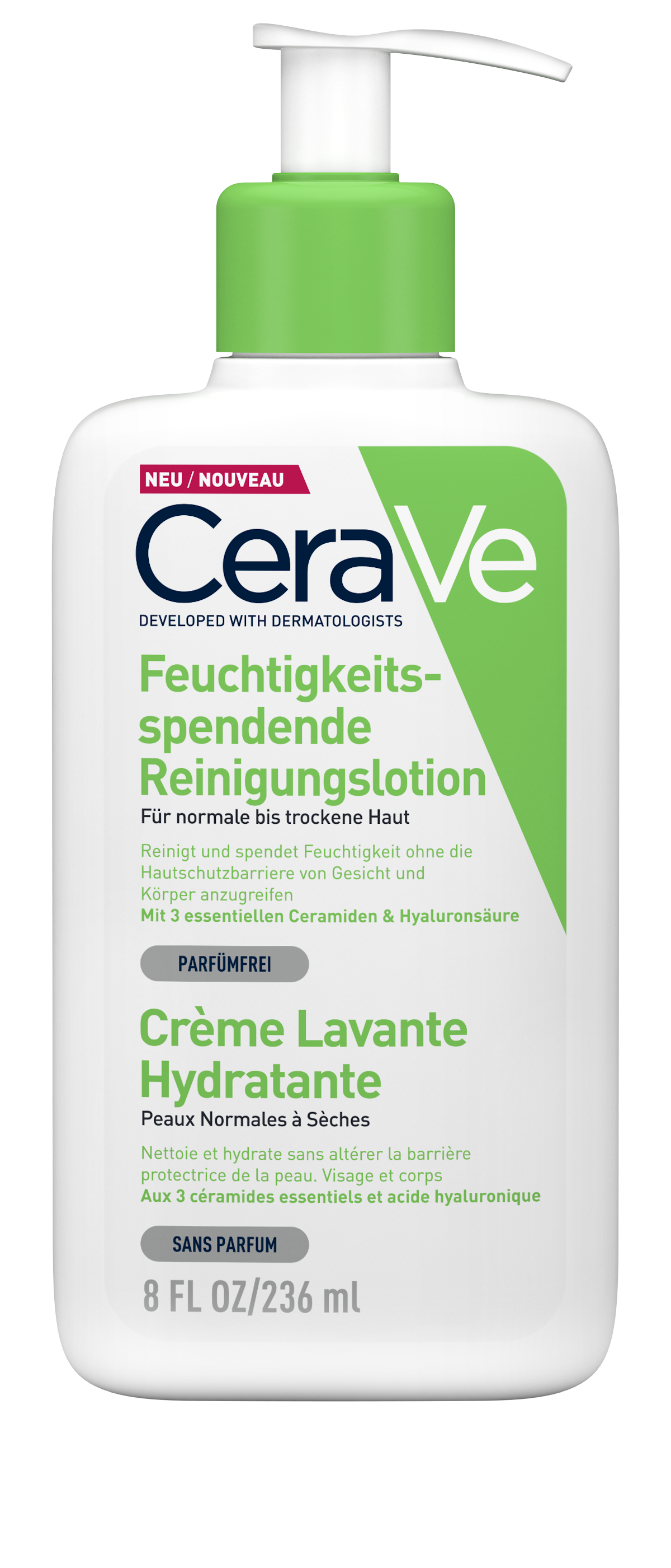 Image of CeraVe Feuchtigkeitsspendende Reinigungslotion Disp 236 ml