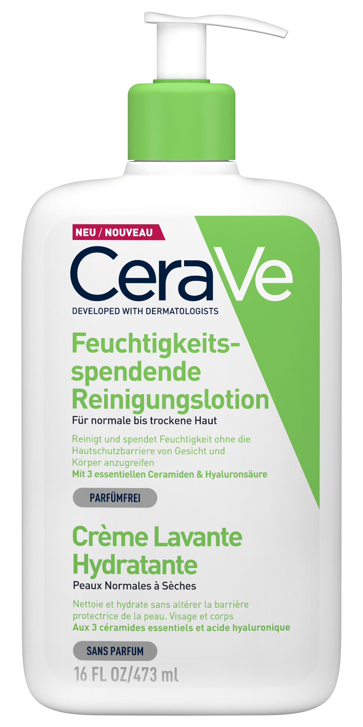 Image of CeraVe Feuchtigkeitsspendende Reinigungslotion Disp 473 ml