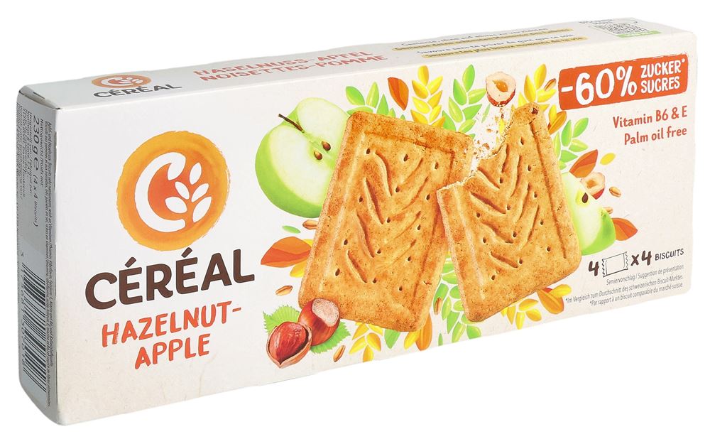 Céréal Biscuit Hazelnut Apple 4 x 57.5 g