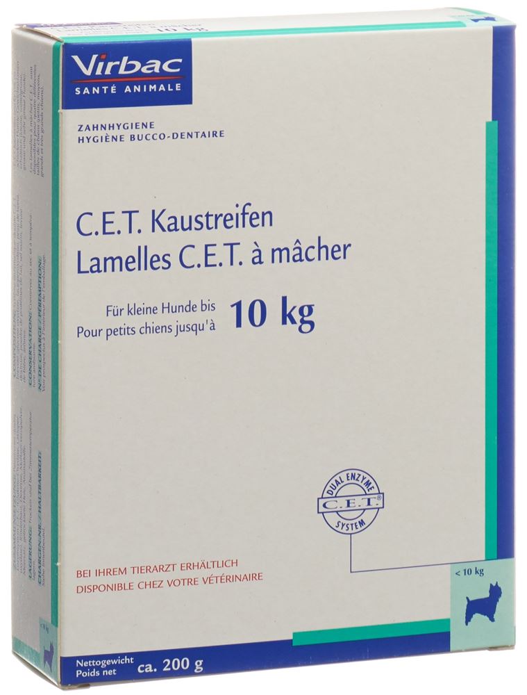 Image of CET Zahnhygiene Kaustreifen Hunde -10kg 200 g