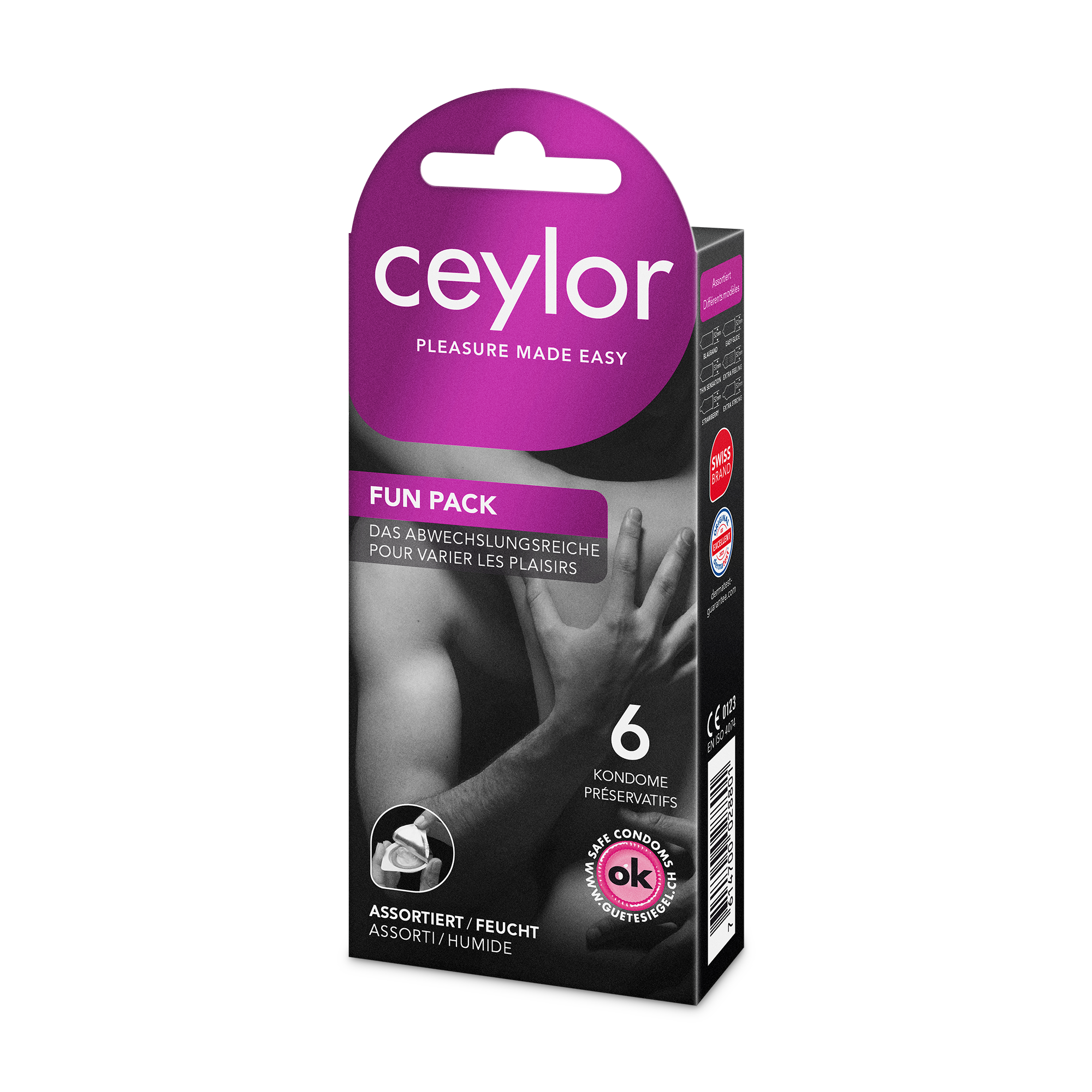 Ceylor Fun Pack préservatif avec réservoir 6 pce