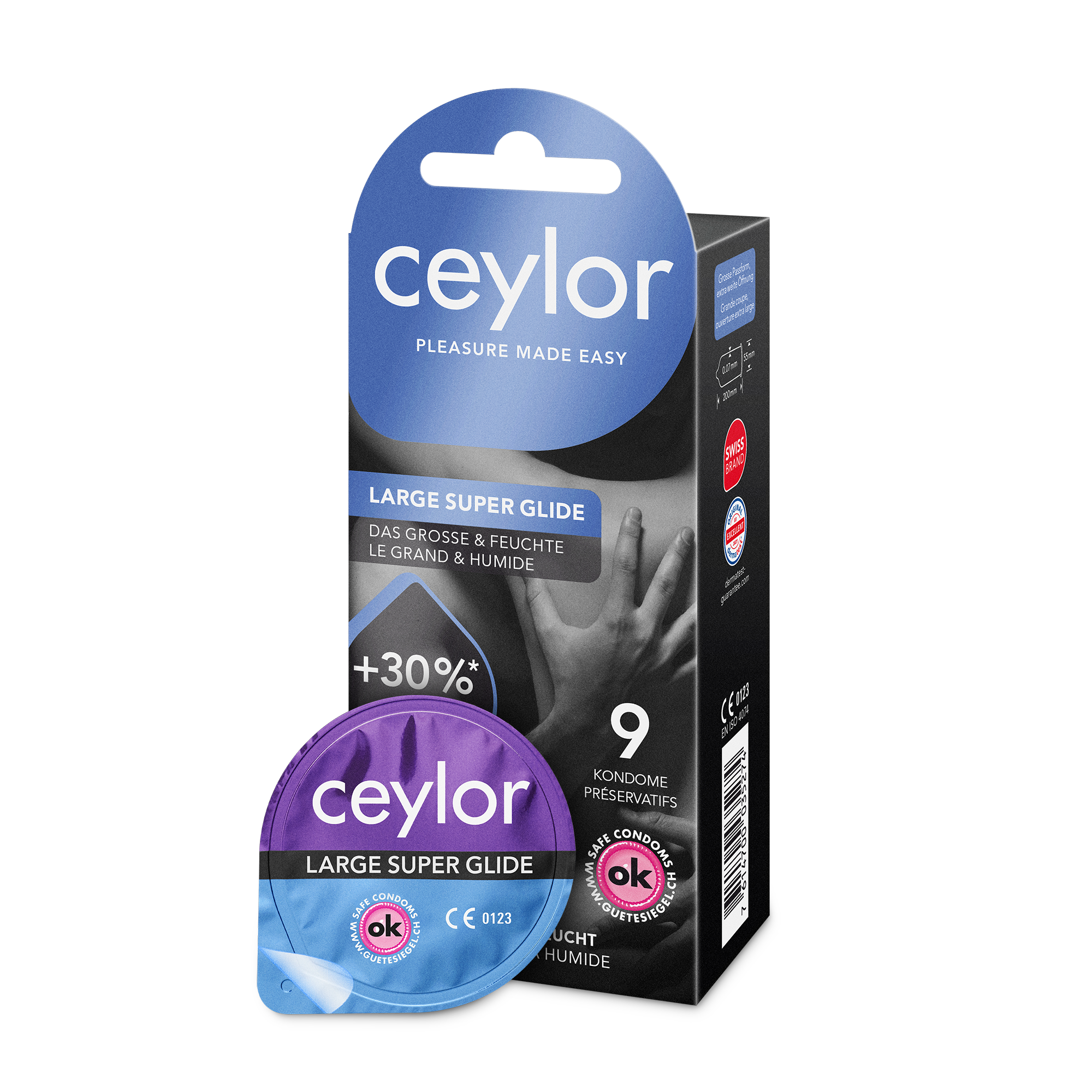 Ceylor Large Super Glide preservativi 9 pezzi