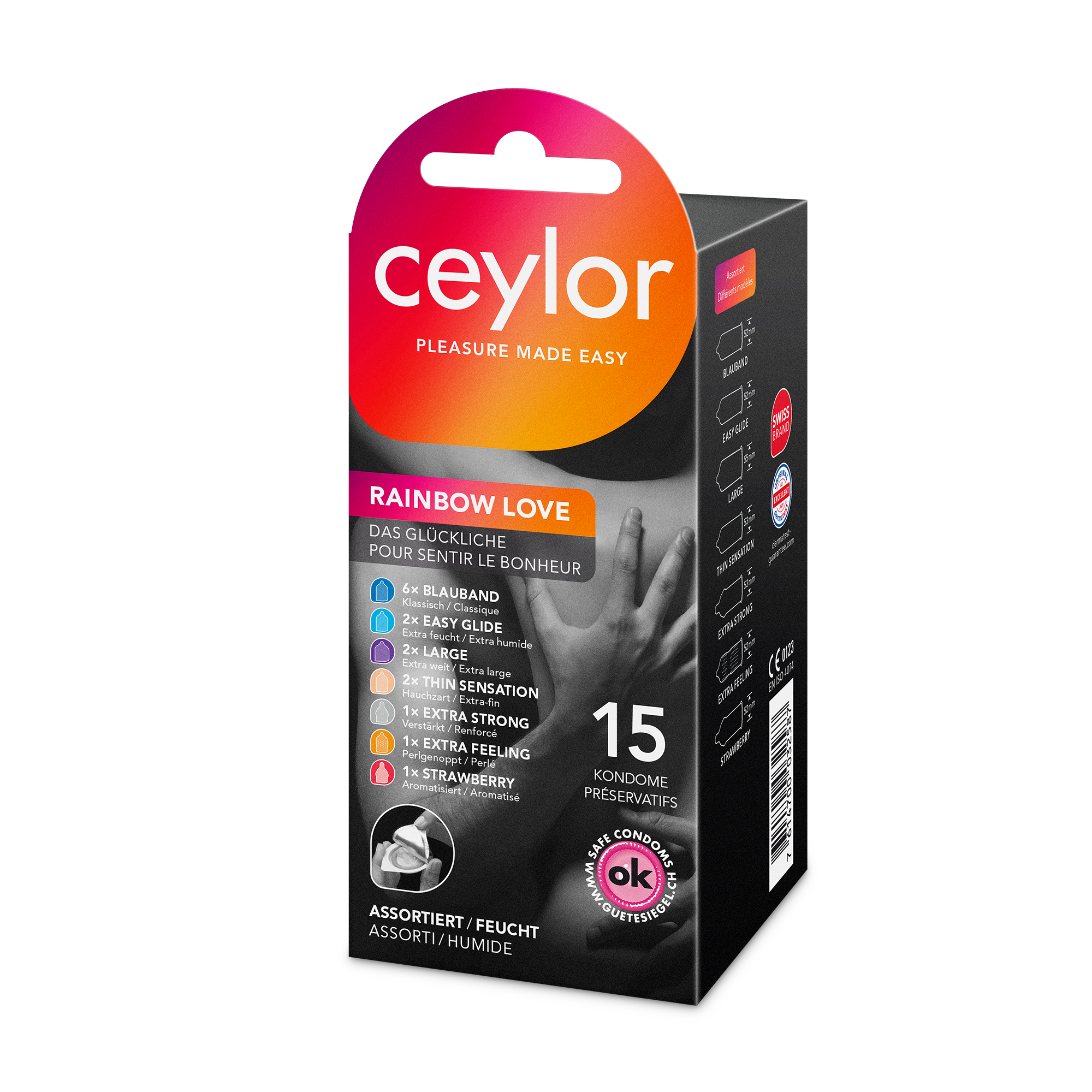 Ceylor Rainbow Love préservatif 15 pce