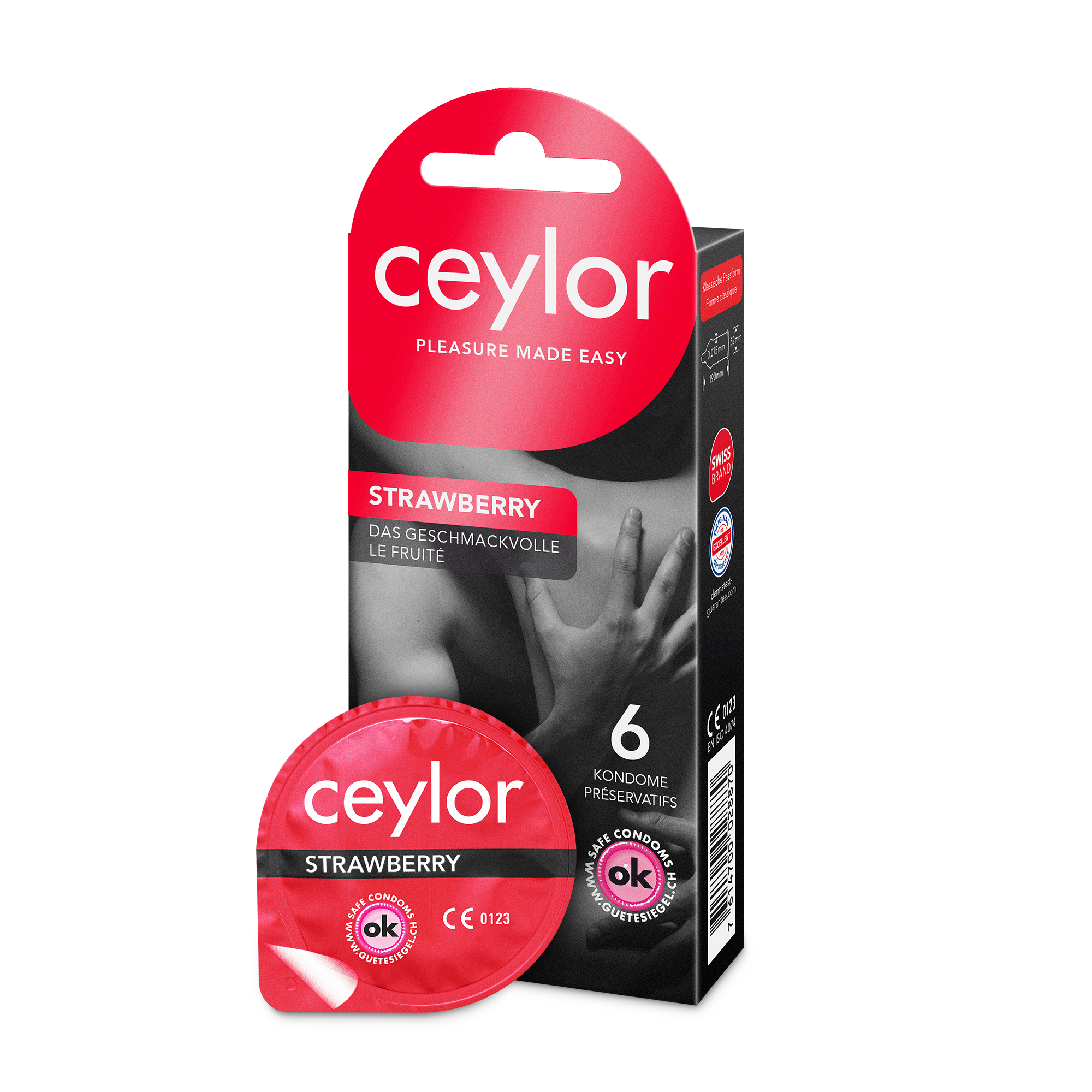 Ceylor Strawberry preservativi 6 pezzi