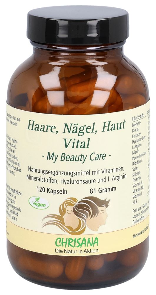 Chrisana cheveux ongles peau vitale caps Beauty-Care verre 120 pce