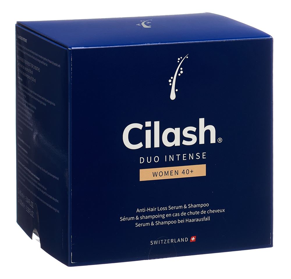 Cilash Intense Women 40+ sérum & shampoing DUO en cas de chute de cheveux 2x 90 ml et 2x 100 ml