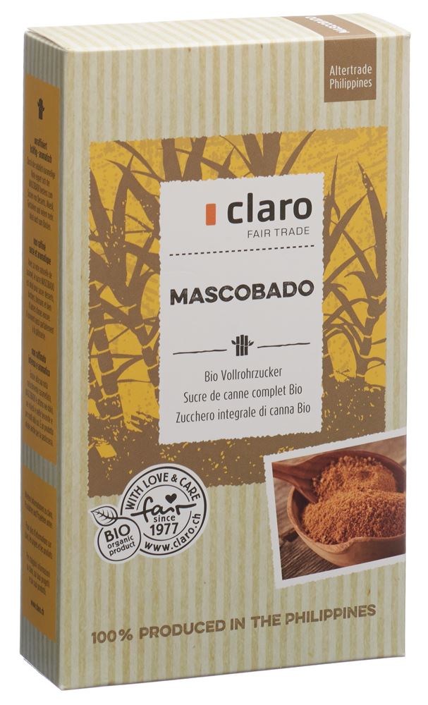 Claro mascobado sucre canne complet bio 500 g