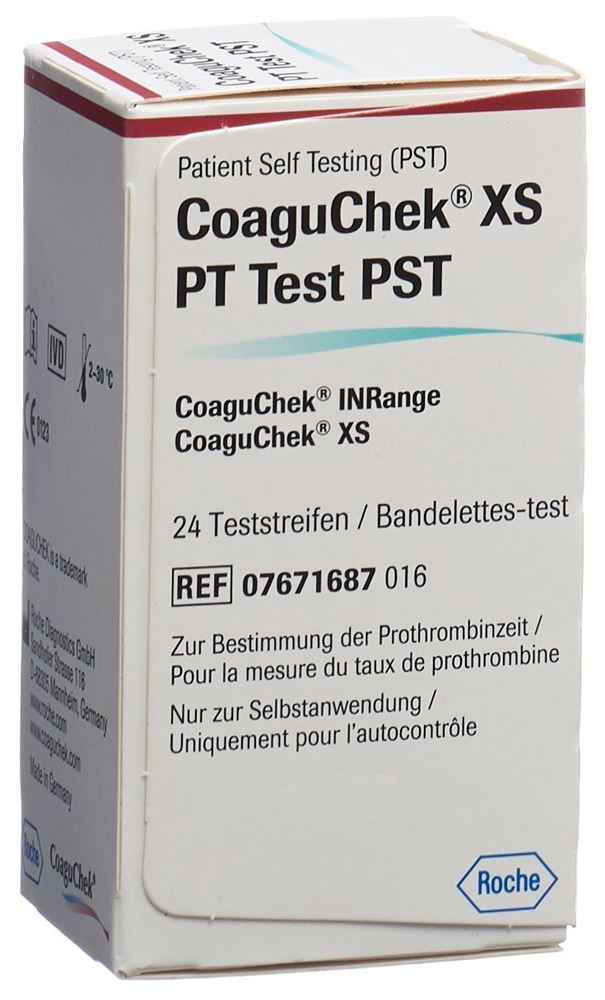 Coaguchek XS PT PST allemand/italien/néerlandais/français 24 pce