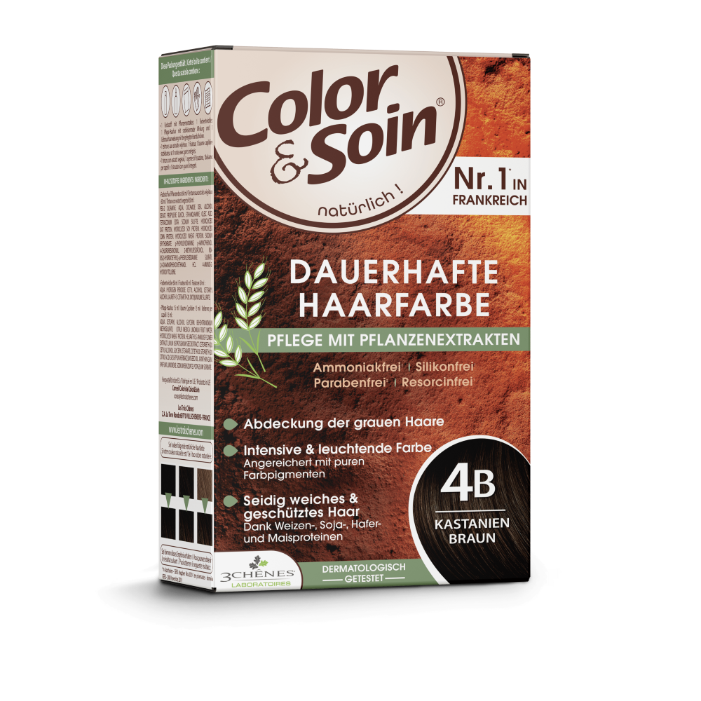 Color & Soin Coloration 4B châtain brownie Fl 135 ml