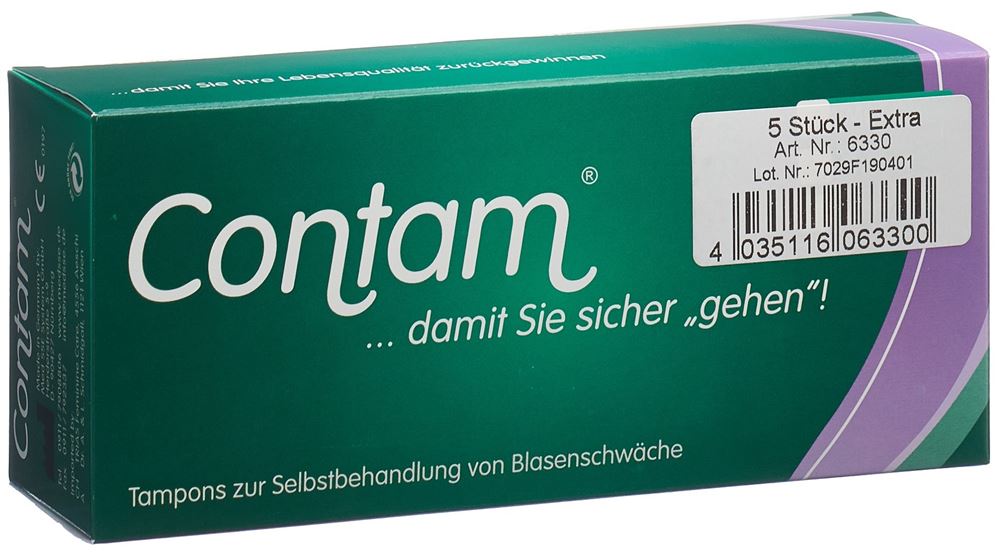 Image of Contam Vaginaltampon 33mm Extra 5 Stk