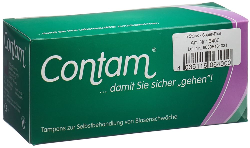 Image of Contam Vaginaltampon 45mm Super Plus Spezialgrösse 5 Stk