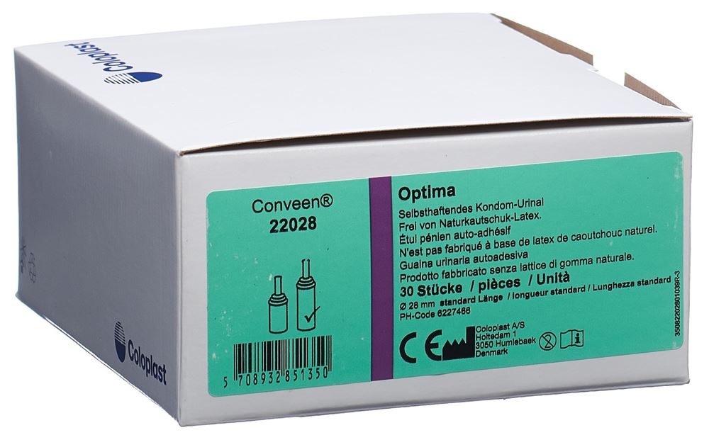 Image of Conveen Optima Kondom Urinal 28mm/8cm selbsthaftend latexfrei 30 Stk