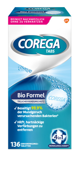 Corega tabs mit Bio Formel 136 pce