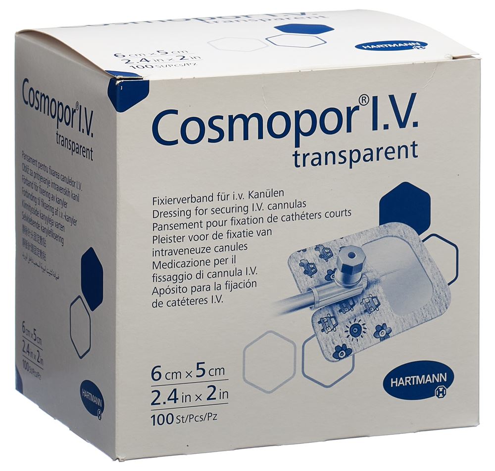 Image of Cosmopor I.v. 6x5cm transparent 100 Stk