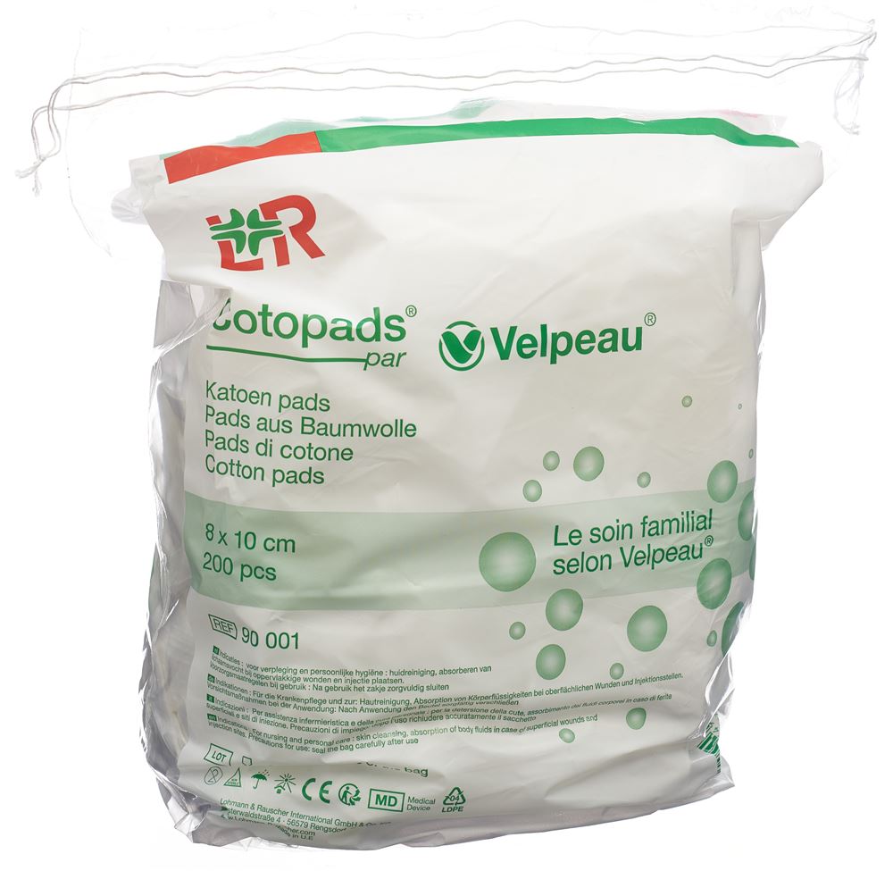 Cotopads Velpeau 8x10cm sach 200 pce