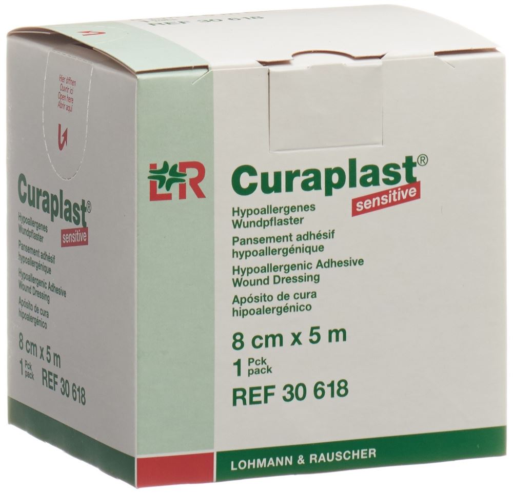 Curaplast cerotto adesivo 8cmx5m color carne rotolo