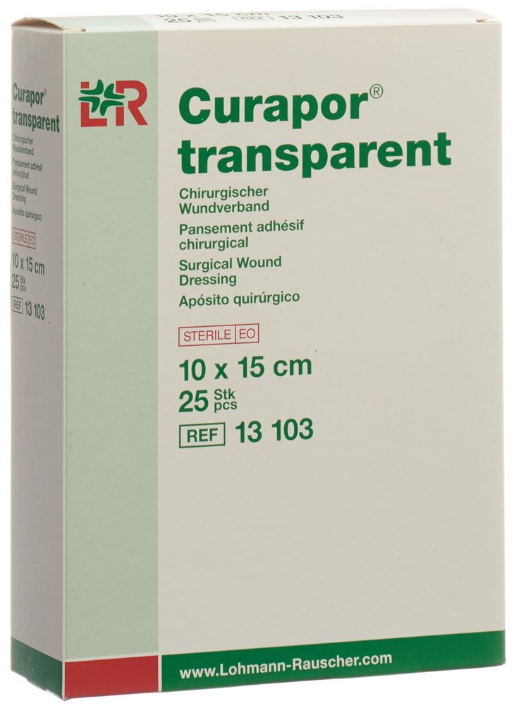 Image of Curapor Wundverband 10x15cm transparent 25 Btl