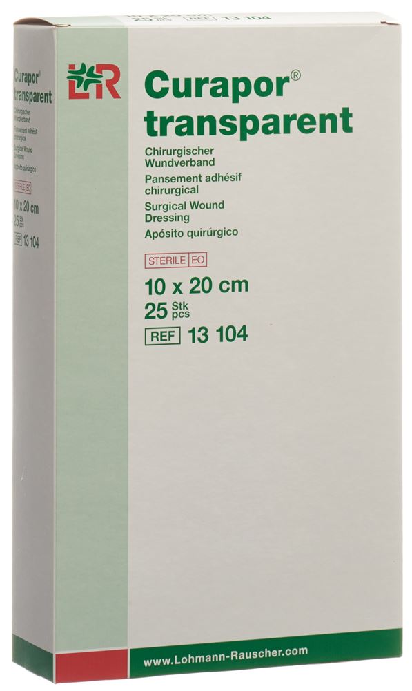 Image of Curapor Wundverband 10x20cm transparent 25 Btl