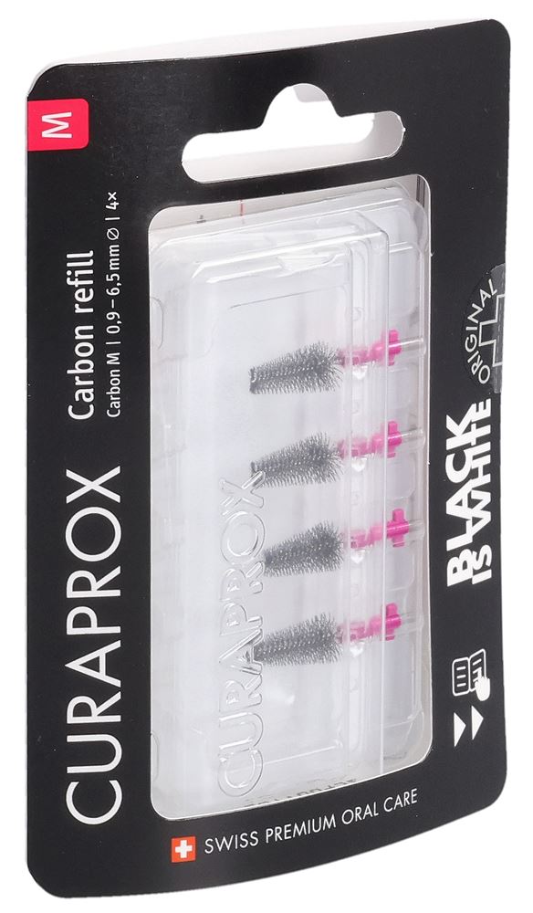 Image of Curaprox Black is white-CPS Carbon M refill 4 Stk