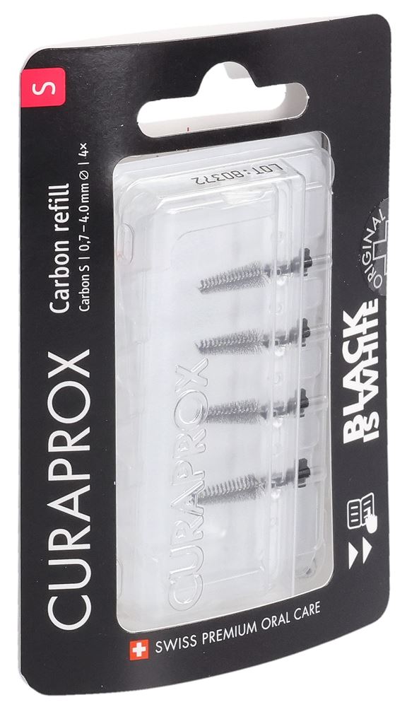 Image of Curaprox Black is white-CPS Carbon S refill 4 Stk