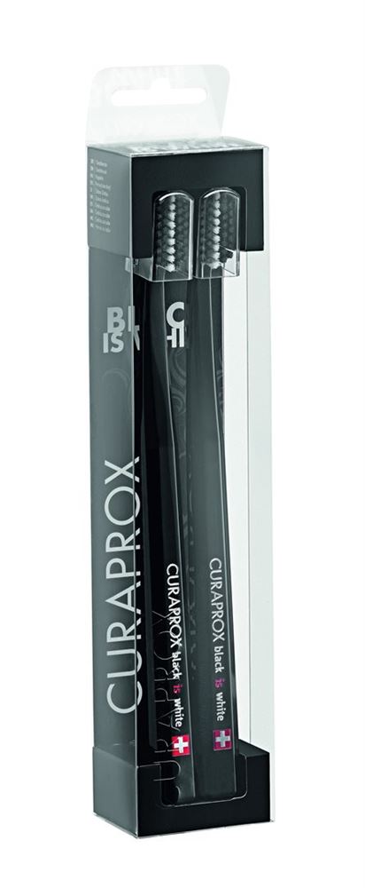 Curaprox Black is White Zahnbürsten schwarz/schwarz 2 Stk