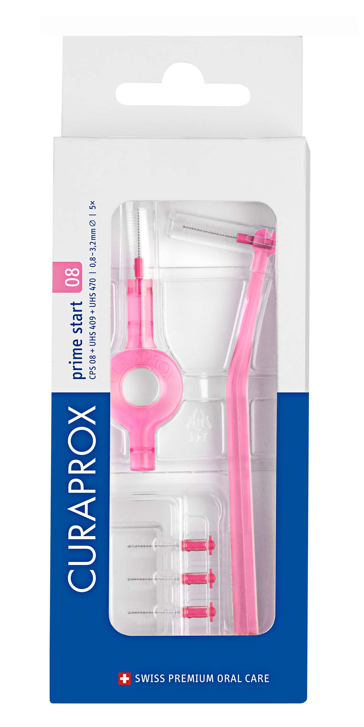 Image of Curaprox CPS 08 prime start 5 Interdentalbürsten +Uhs 409&470