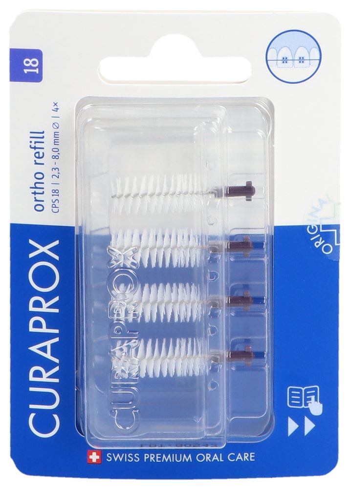 Image of Curaprox CPS 18 Ortho refill 4x violett