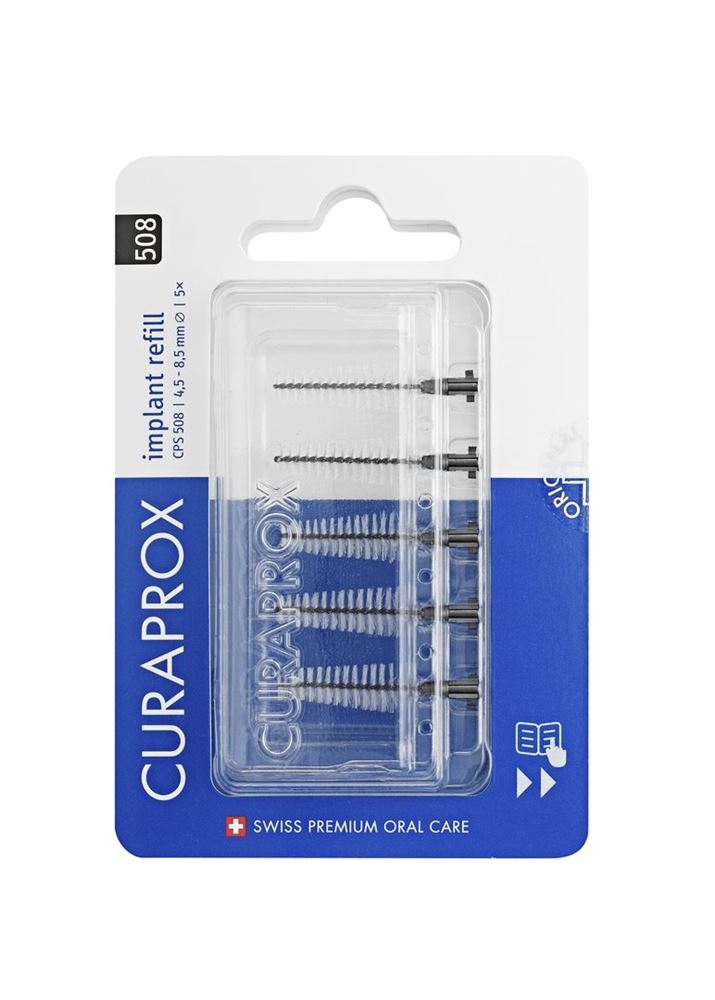 Curaprox CPS 508 Implant brossettes interdentaires refill black 5 pce