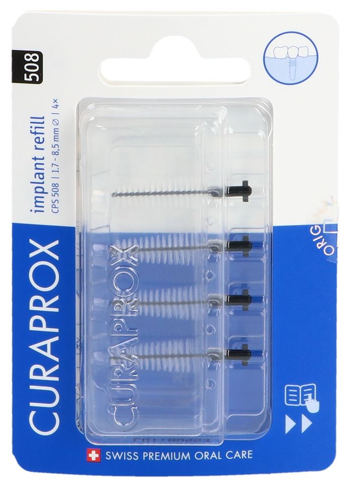 Curaprox CPS 508 Implant refill 4x nero