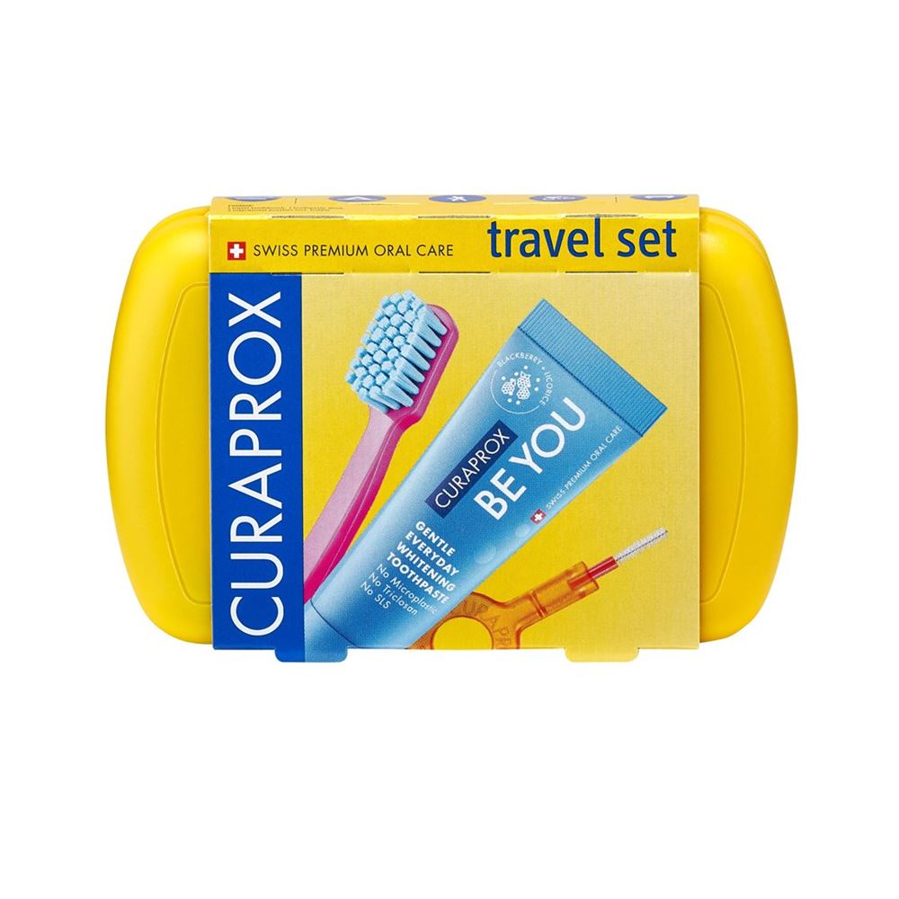 Curaprox travel set giallo