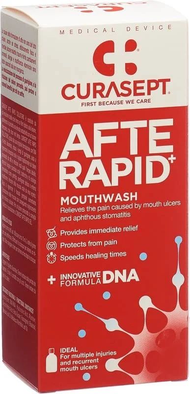 Curasept Afte Rapid DNA Spüllösung englisch/französisch/deutsch/ungarisch Fl 125 ml