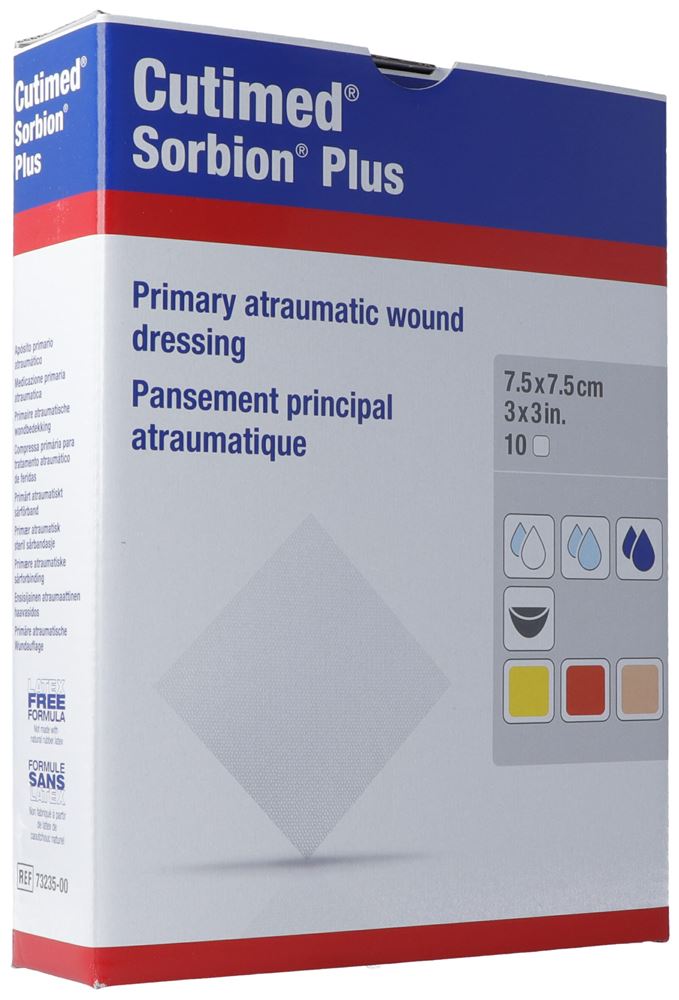 Image of Cutimed Sorbion Plus 7.5x7.5cm 10 Stk
