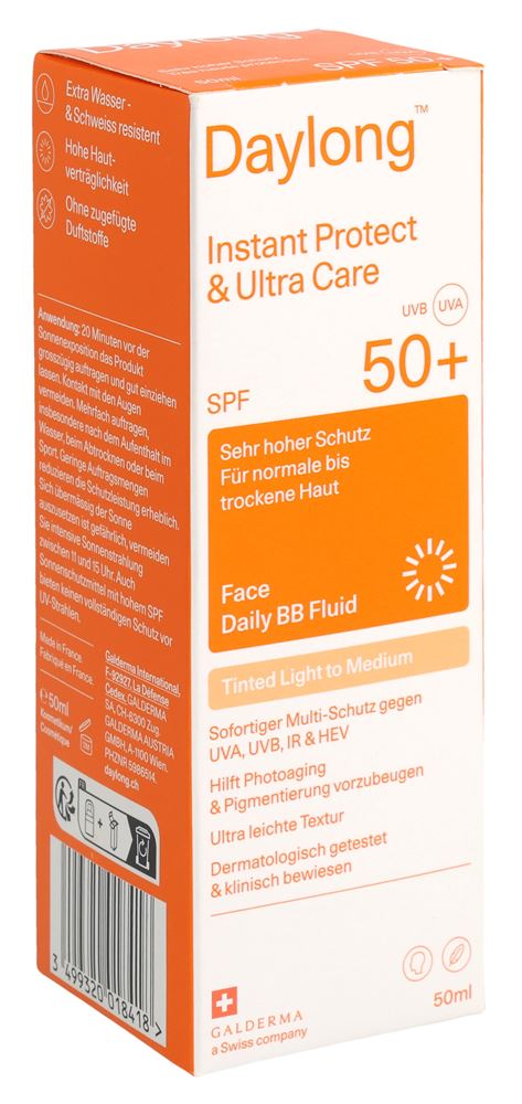 Daylong Instant Protect & Ultra Care Daily fluide teinté Spf50+ 50 ml.