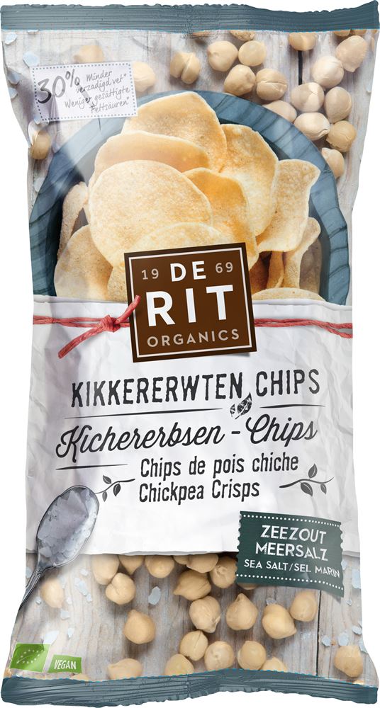 De Rit Kichererbsen-Chips Meersalz Bio Btl 75 g
