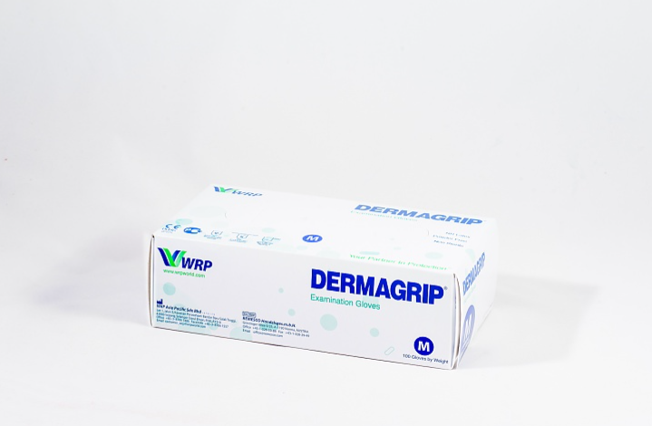 Image of Dermagrip Untersuchungshandschuhe Latex M puderfrei 100 Stk