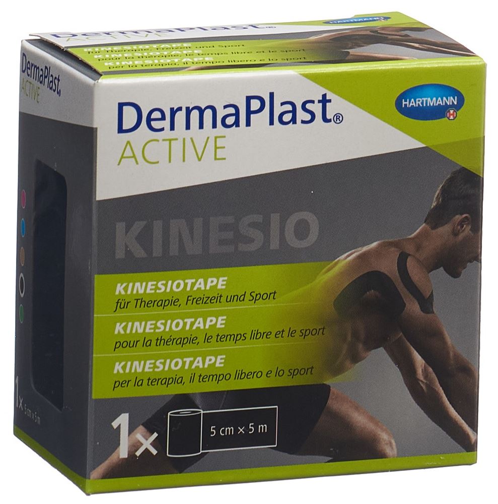 DermaPlast Active Kinesiotape 5cmx5m schwarz