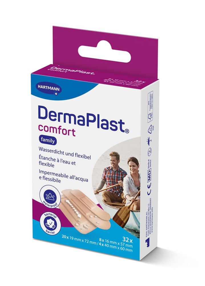 Image of DermaPlast Comfort Family Strips assortiert 3 Grössen 32 Stk