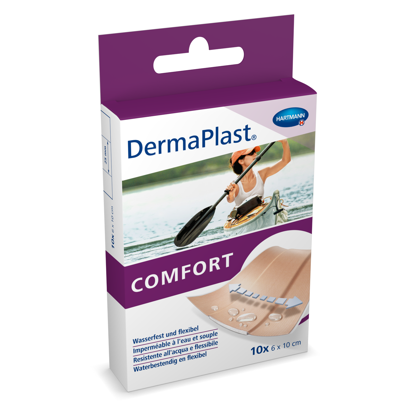 Image of DermaPlast Comfort Schnellverband 6cmx10cm Box 10 Stk