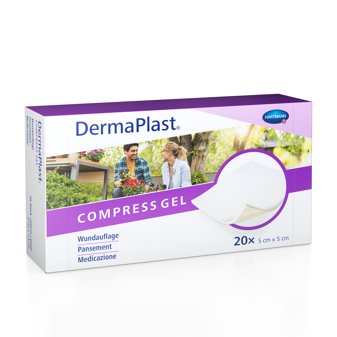 Image of DermaPlast Compress Gel 5x5cm 20 Stk