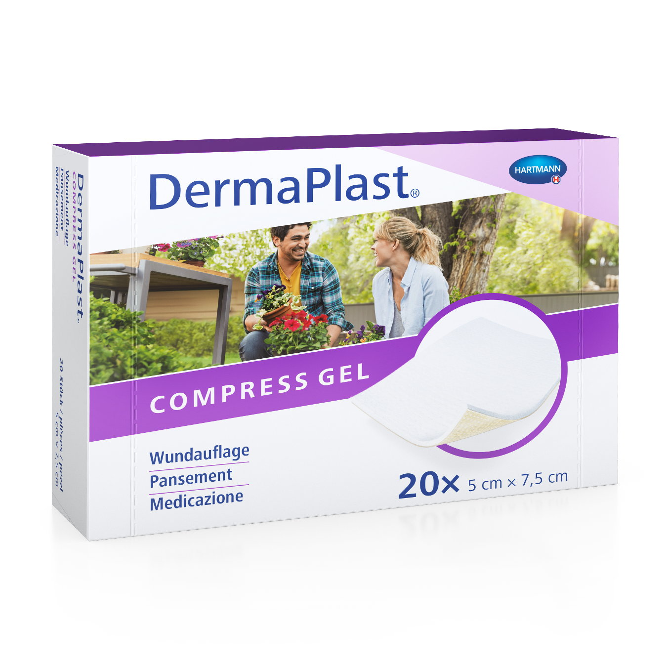 Image of DermaPlast Compress Gel 5x7.5cm 20 Stk
