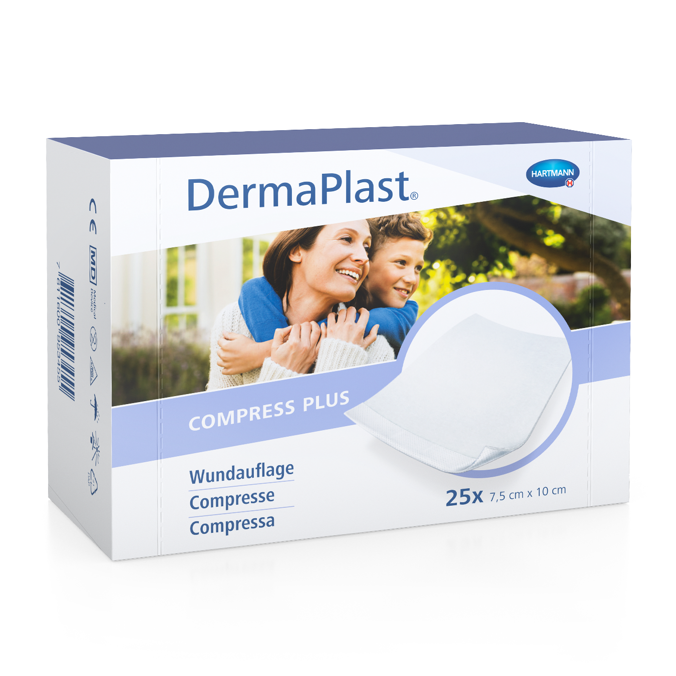 Image of DermaPlast Compress Plus 7.5x10cm 25 Stk